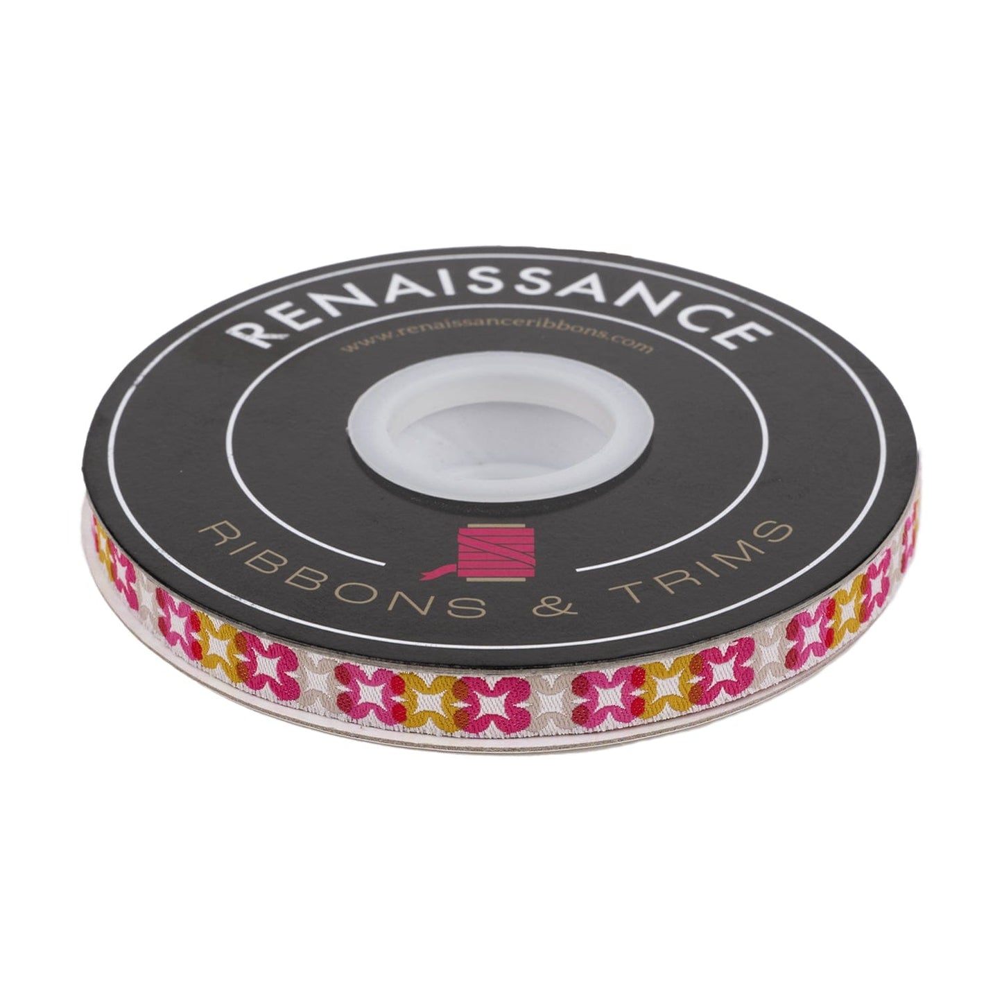 Flower Plaid in Raspberry - 3/8" width - Woodland Park by Rashida Coleman Hale - One Yard