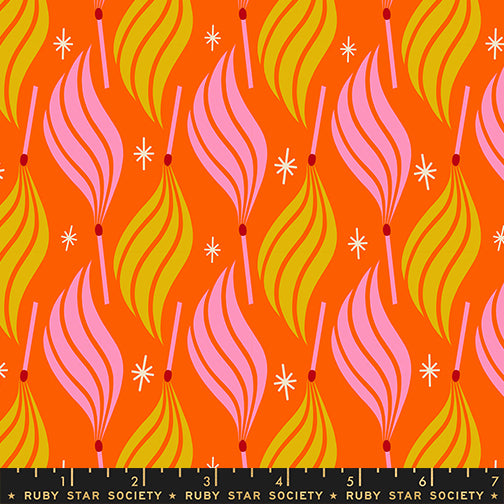 Lit in Goldfish quilting fabric, part of the Trinketry fabric collection by Melody Miller (SKU: RS0113 16)