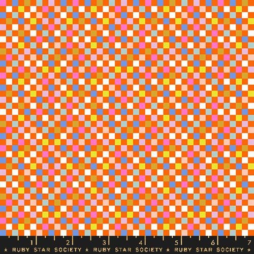 Washi Plus - Checkmate in Goldfish - Rashida Coleman Hale - RS1102 13 - Half Yard