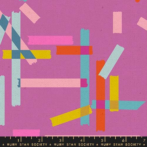 Washi Plus - Washi Tape in Heliotrope CANVAS - Rashida Coleman Hale - RS1106 13L - Half Yard