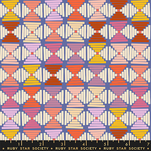 Courthouse Steps in Twilight quilting fabric, part of the Persimmon fabric collection by Rashida Coleman Hale (SKU: RS1124 15)