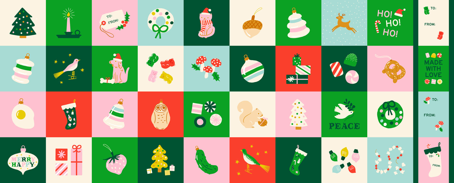 Merry Happy - Merry Happy Panel in Lollipop - by Ruby Star Society