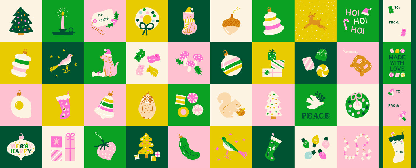 Merry Happy - Merry Happy Panel in Verdant - by Ruby Star Society
