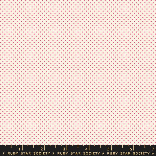 Cotton quilting fabric pattern called 'Mini Dots in Natural'. Part of the 'Ooh Lucky Lucky' fabric collection. Designed by Alexia Abegg for fabric company Ruby Star Society. SKU: RS4102 11. 44-45 inch width.