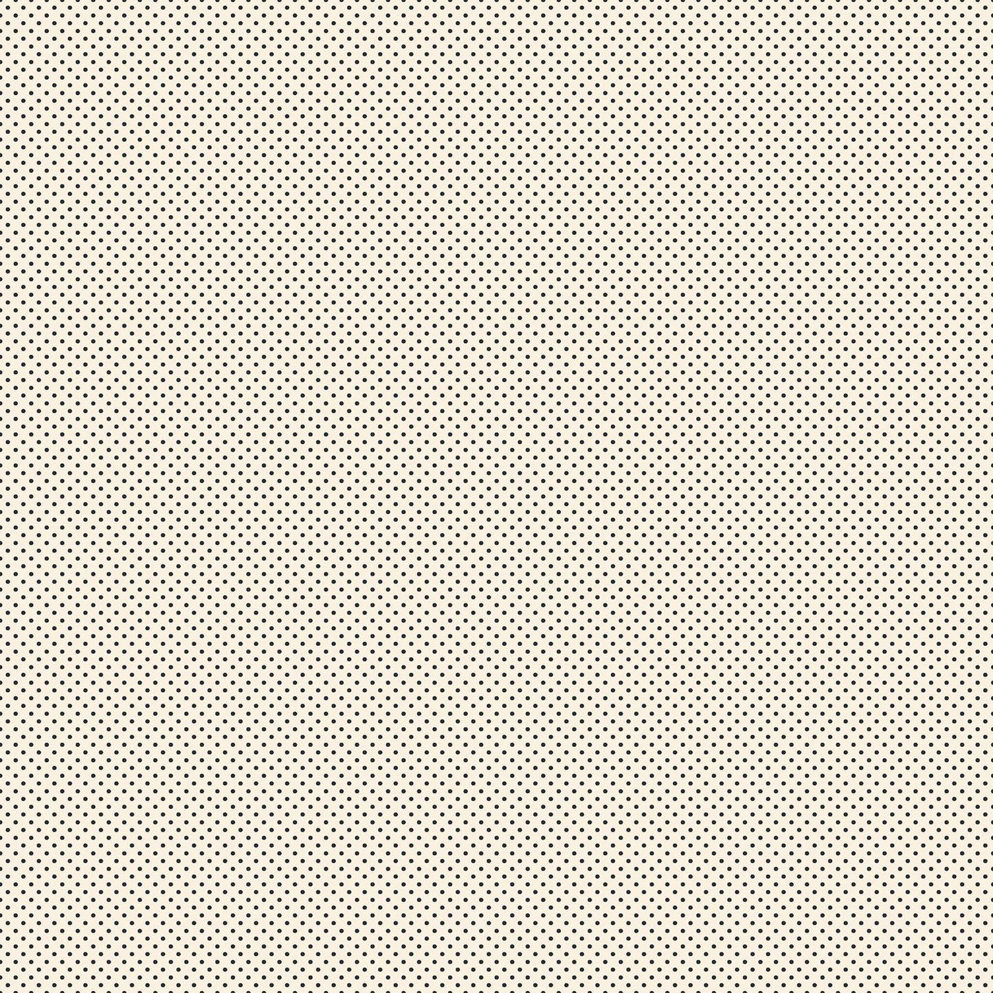 A closeup shot of the quilting fabric pattern called Mini Dot, designed by Alexia Abegg for Ruby Star Society, in the black on natural colorway. The SKU is RS4102 20.