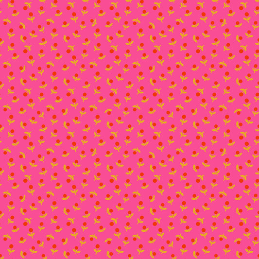 A closeup shot of the quilting fabric pattern called Sprout, designed by Alexia Abegg for Ruby Star Society, in the playful colorway. The SKU is RS4103 17.
