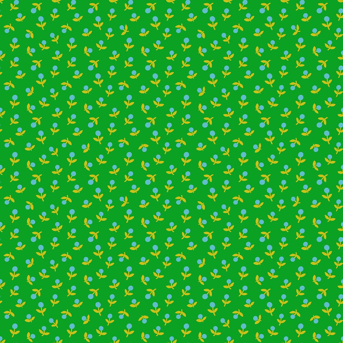 A closeup shot of the quilting fabric pattern called Sprout, designed by Alexia Abegg for Ruby Star Society, in the verdant colorway. The SKU. is RS4103 19.