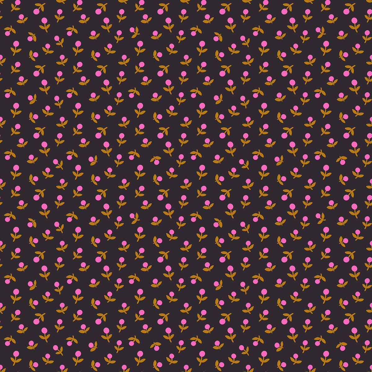 A closeup shot of the quilting fabric pattern called Spout, designed by Alexia Abegg for Ruby Star Society, in the black colorway. The SKU is RS4103 21.