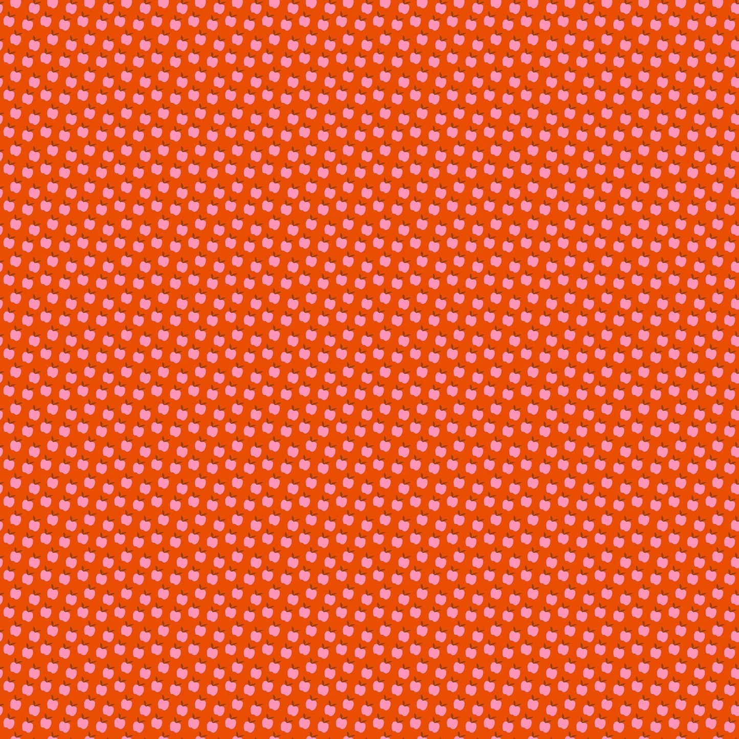 A closeup shot of the quilting fabric pattern called Apples, designed by Alexia Abegg for Ruby Star Society, in the warm red colorway. The SKU is RS4134 14.