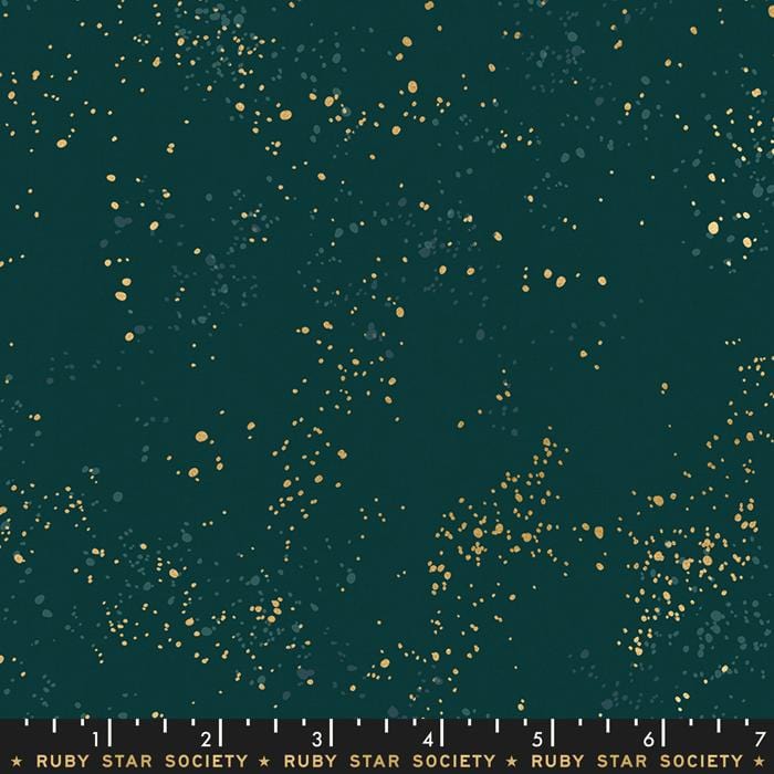 Speckled Metallic Pine quilting fabric, part of the Speckled fabric collection from Ruby Star Society (SKU: RS5027 58M)