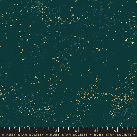 Speckled Metallic Pine quilting fabric, part of the Speckled fabric collection from Ruby Star Society (SKU: RS5027 58M)