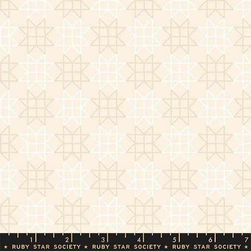 Paper Star in Natural quilting fabric, part of the Paper Cuts 2 fabric collection by Rashida Coleman Hale (SKU: RS1114 11)