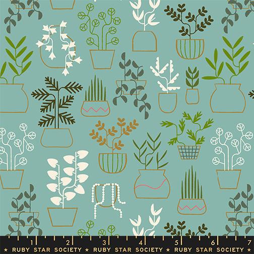 Plant Life in Water quilting fabric, part of the Calathea fabric collection by Ruby Star Society. (SKU: RS5184 14)