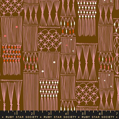 Wall Hanging in Cocoa quilting fabric, part of the Calathea fabric collection by Ruby Star Society. (SKU: RS5185 14)