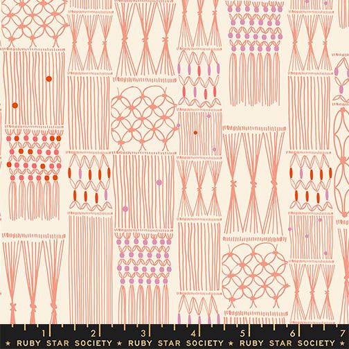 Wall Hanging in Melon quilting fabric, part of the Calathea fabric collection by Ruby Star Society. (SKU: RS5185 12)