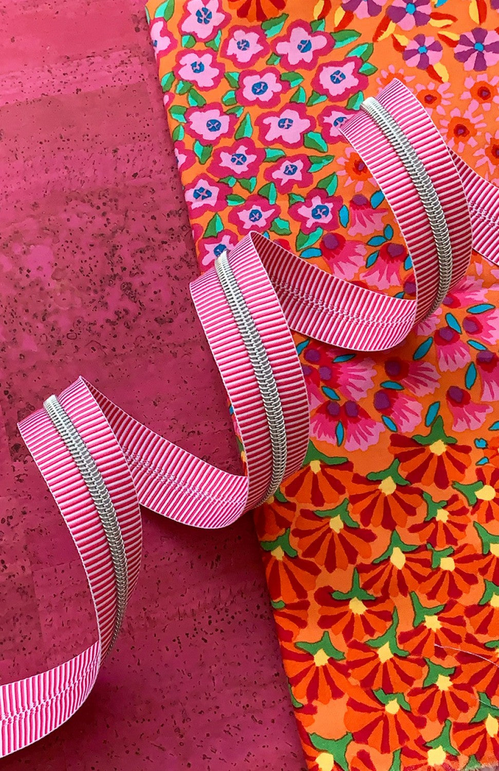 Sassafras Lane - Zipper Tape - Pink Stripe - #5 - SASSKIT-17H - 3 yards