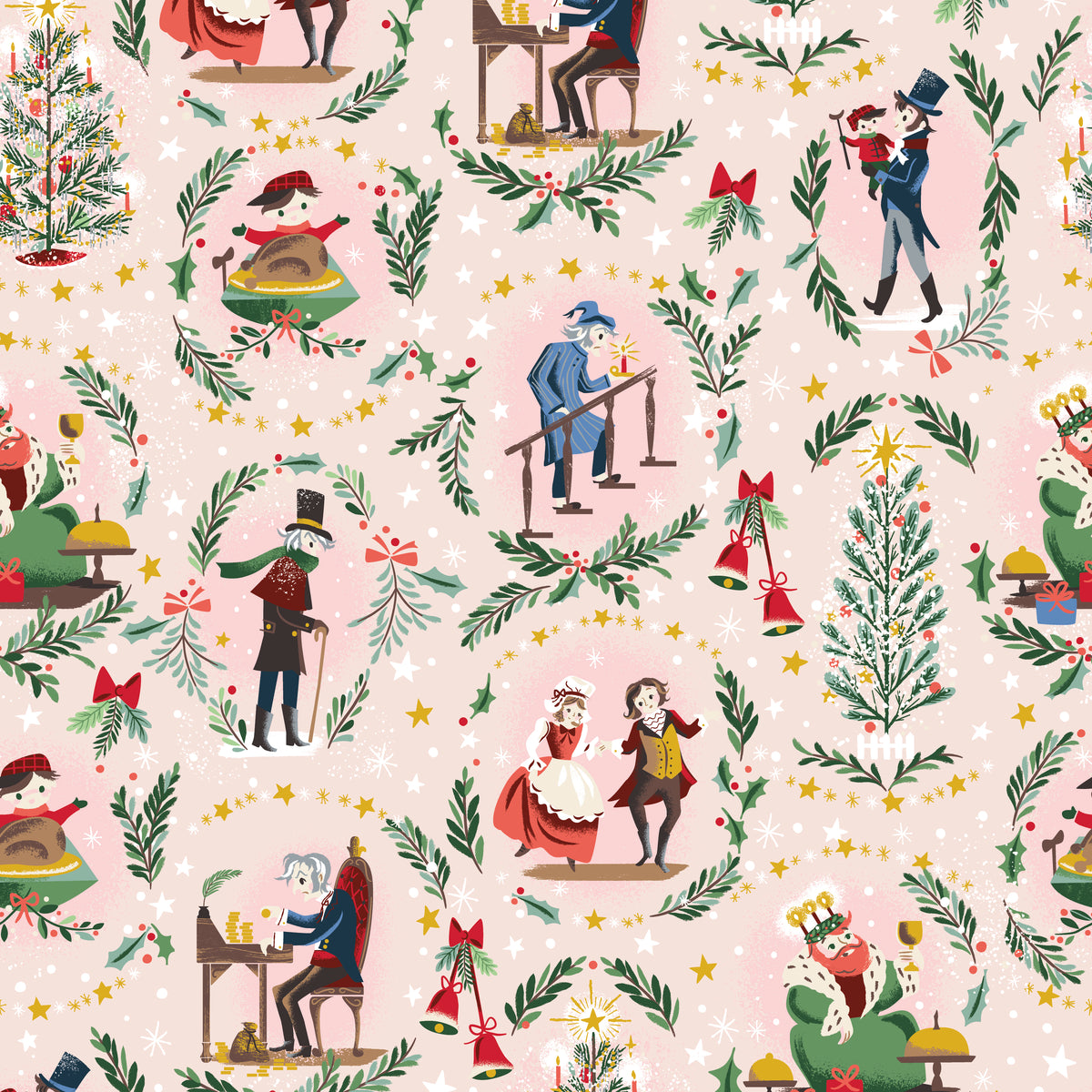 Carol - Keep Christmas Well in Ballerina Sparkle - Jill Howarth - SC19050-BALLERINA - Half Yard (Preorder)