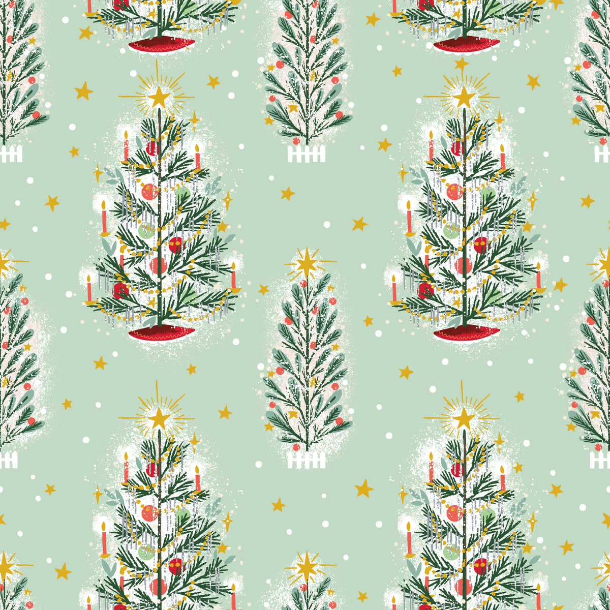 Carol - Honour Christmas in Mint Sparkle - Jill Howarth - SC19052-MINT - Half Yard (Preorder)