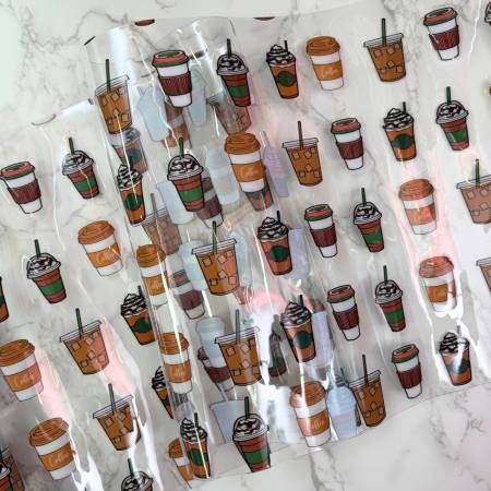 Sew Hungry Hippie - Coffee Cups Clear Vinyl - 12" x 52" - SHH-COFFEETPU