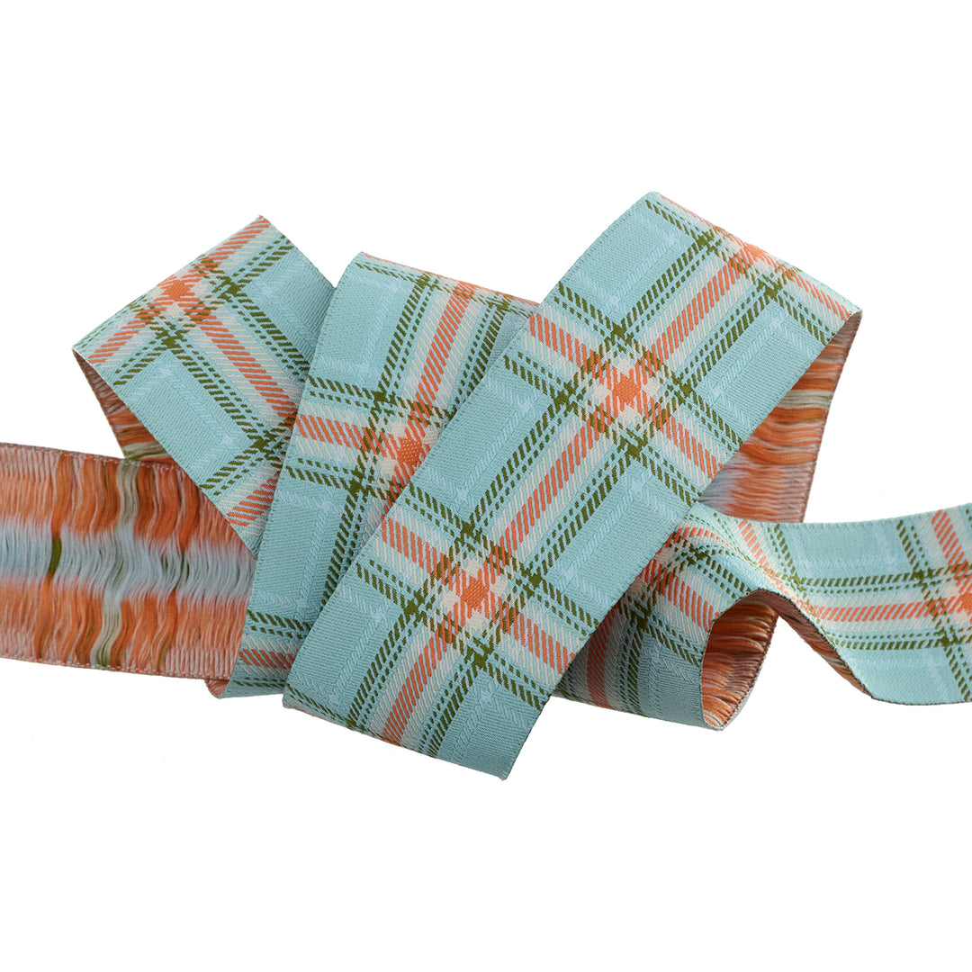 PREORDER - Renaissance Ribbons - Plaid Perfection in Sky - 1-1/2" Width - The Great Outdoors by Stacy Iest Hsu - One Yard