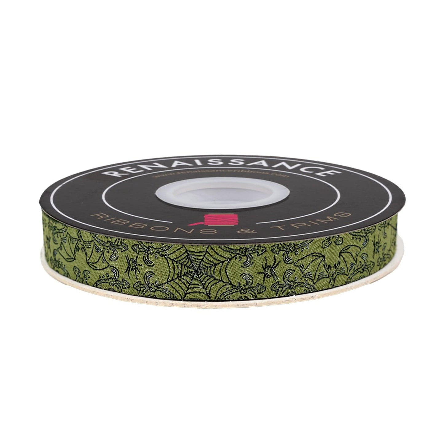 Home Sweet Haunt - Iron Web in Fern - 5/8" width - by Stacy Iest Hsu - One Yard