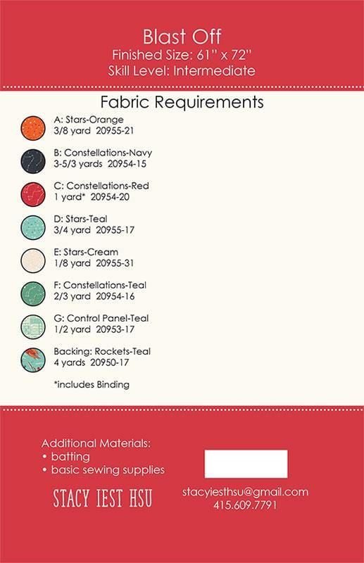 Blast Off Quilt Pattern - Stacy Iest Hsu - SIH 110 - Printed Pattern