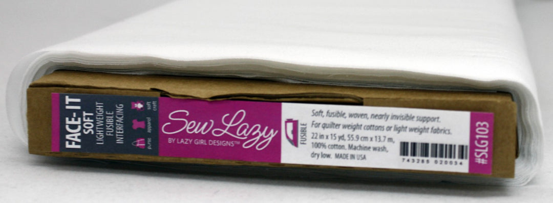 Sew Lazy - Face It - Soft - Fusible Interfacing - SLG103 - Half Yard