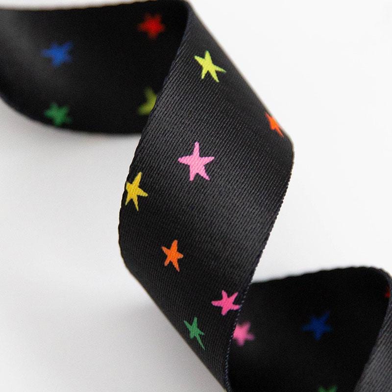 Stitch Supply Co - 1.5" Starry in Vivid Black Webbing - SSCWEB 31 - One Yard