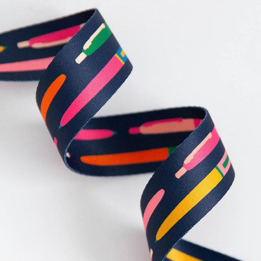 Stitch Supply Co - 1.5" Pens in Navy Webbing - SSCWEB 39 - One Yard