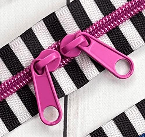 Stitch Supply Co - Black and White 30" Zipper - Petunia - SSCZ02