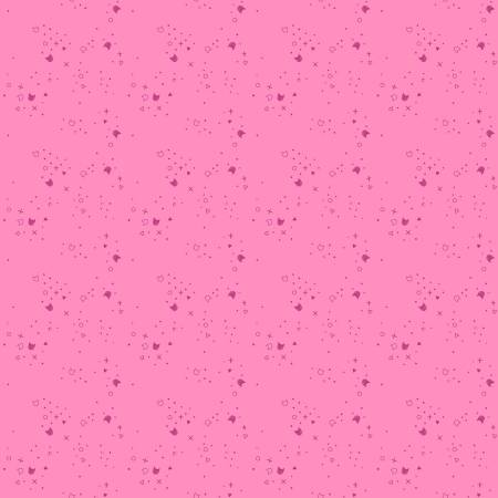 Cotton quilting fabric pattern called 'Kitty Litter Blender in Cupcake'. Part of the 'Lazy Sunday' fabric collection. Designed by Pammie Jane Collection for fabric company Dear Stella. SKU: ST-DPJ3000CUPCAKE. 44-45 inch width.