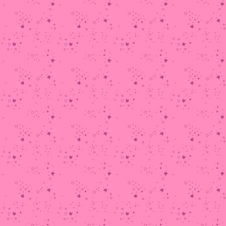 Cotton quilting fabric pattern called 'Kitty Litter Blender in Cupcake'. Part of the 'Lazy Sunday' fabric collection. Designed by Pammie Jane Collection for fabric company Dear Stella. SKU: ST-DPJ3000CUPCAKE. 44-45 inch width.