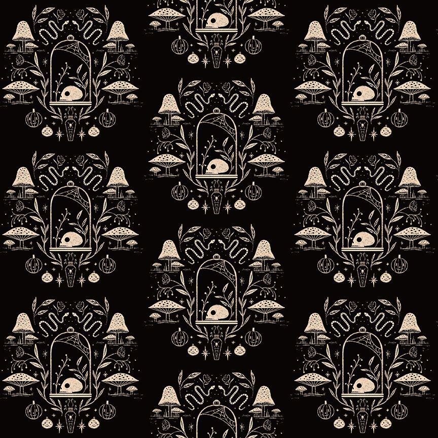 Boo! - Spooky Toile in Black - ST-DFG2455BLACK - Half Yard