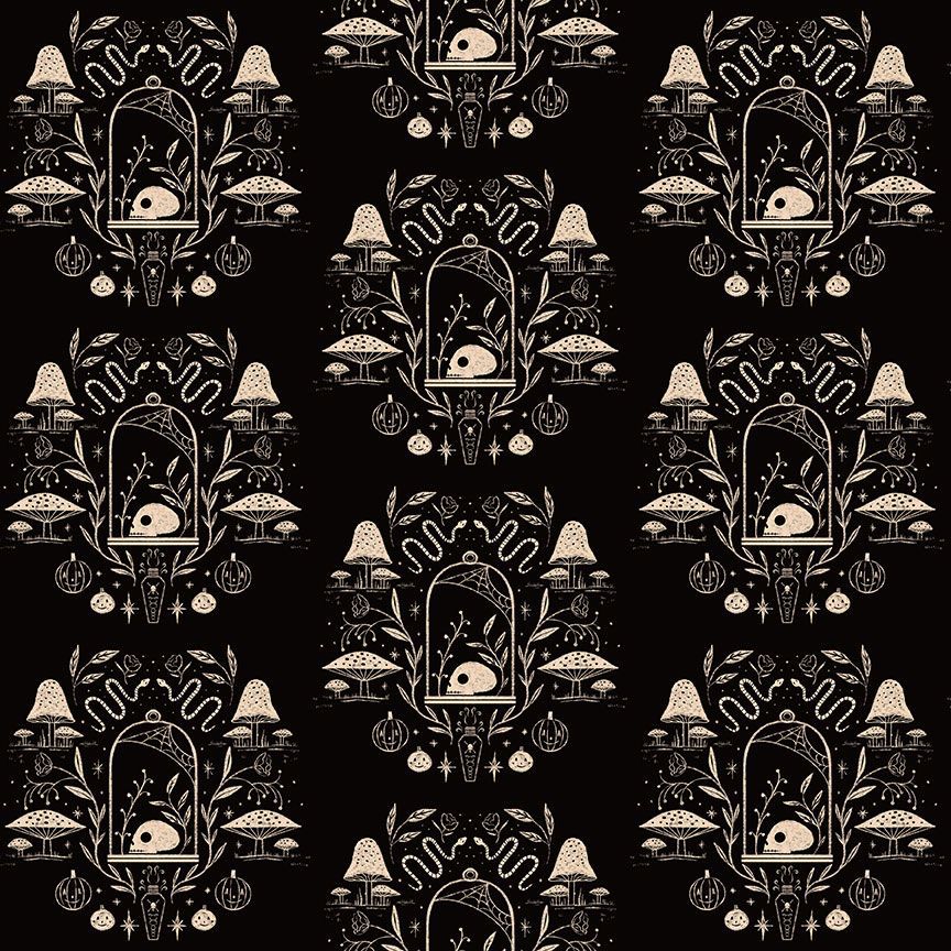 Boo! - Spooky Toile in Black -  ST-DFG2455BLACK - Half Yard