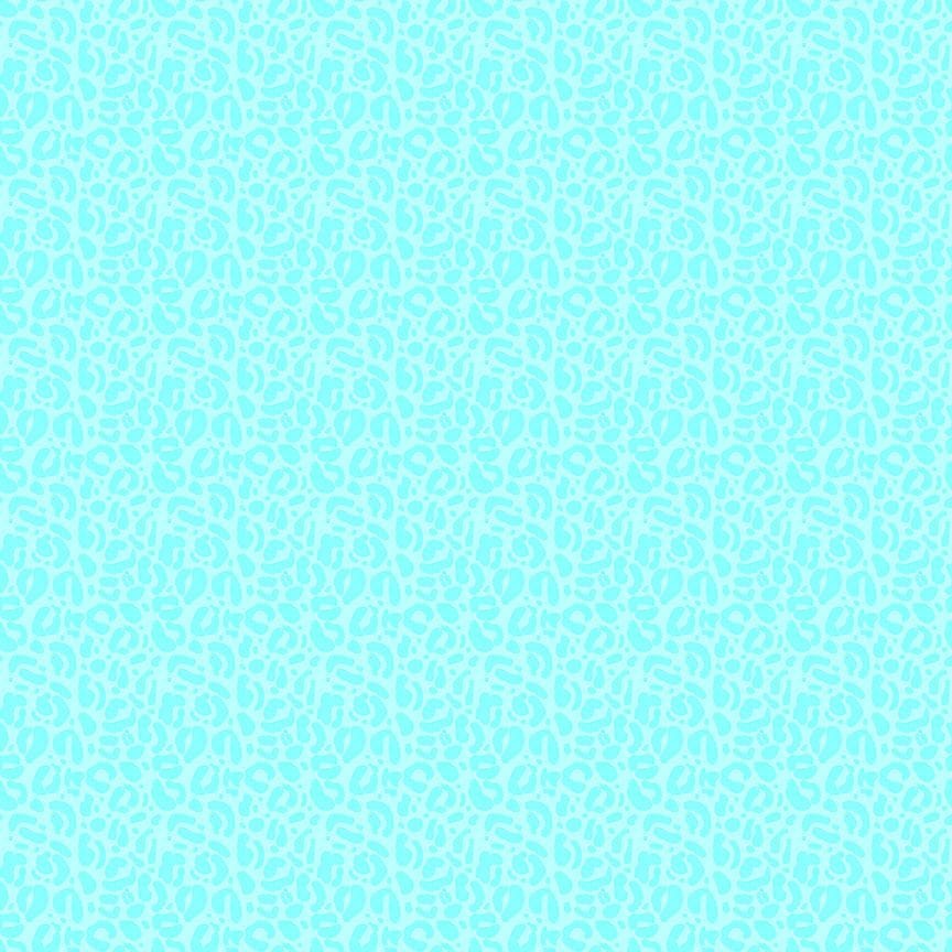 A closeup shot of the quilting fabric pattern called Wild, designed by Pammie Jane for Dear Stella, in the aqua colorway. The SKU is STELLA-DPJ3031 AQUA.