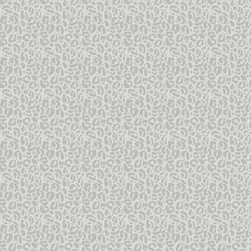 A closeup shot of the quilting fabric pattern called Wild, designed by Pammie Jane for Dear Stella, in the silver colorway. The SKU is STELLA-DPJ3031 SILVER.