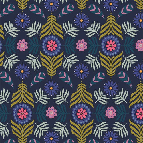 Bloom Plume quilting fabric, part of the Starling fabric collection by Maureen Cracknell (SKU: STR88915)