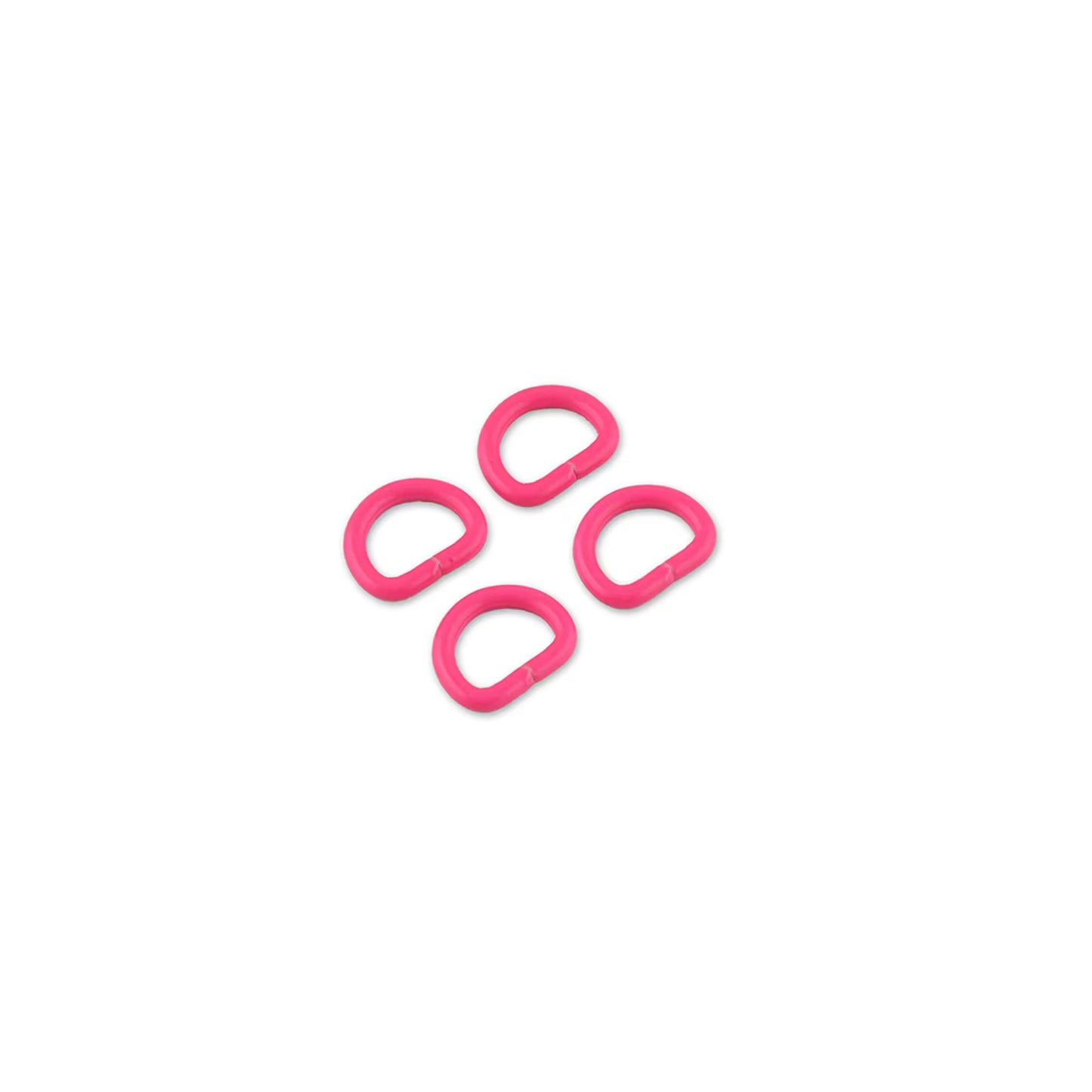 Tula Pink Neon Pink ½" D-Rings x 4 by Sallie Tomato notions product photo SKU STS104NP