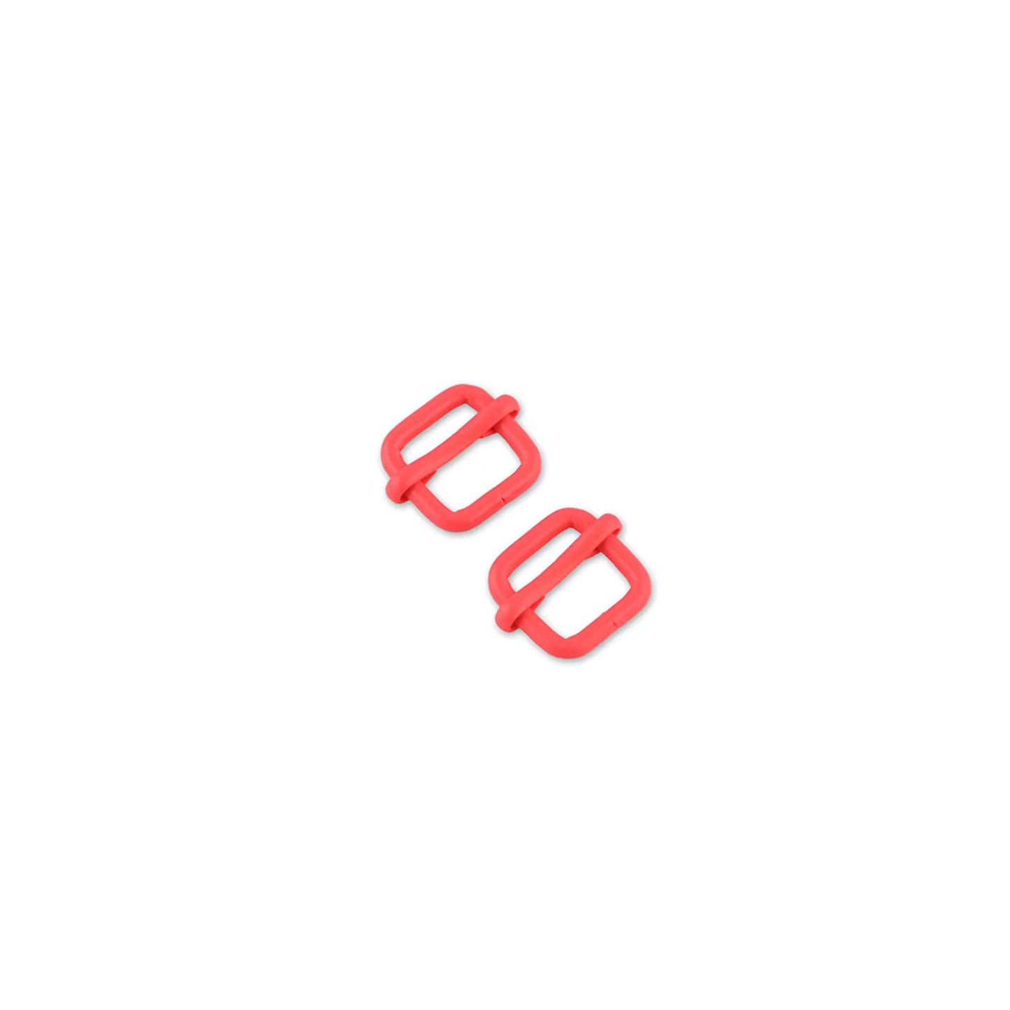 Tula Pink Neon Coral ½" Slider Buckles x 2 by Sallie Tomato notions product photo SKU STS123NC