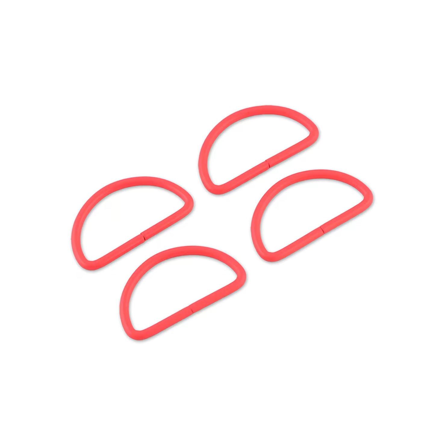 Tula Pink Neon Coral 1½" D-Rings x 4 by Sallie Tomato notions product photo SKU STS182NC