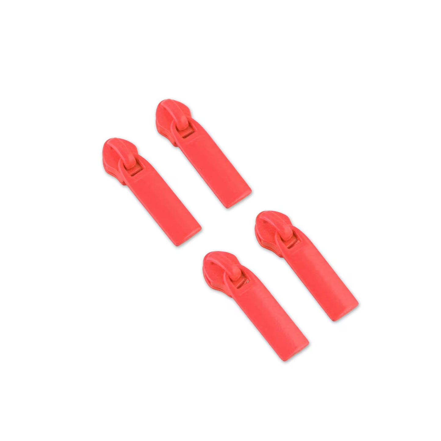 Tula Pink Neon Coral #5 Rectangle Zipper Pulls x 4 by Sallie Tomato notions product photo SKU STS183NC