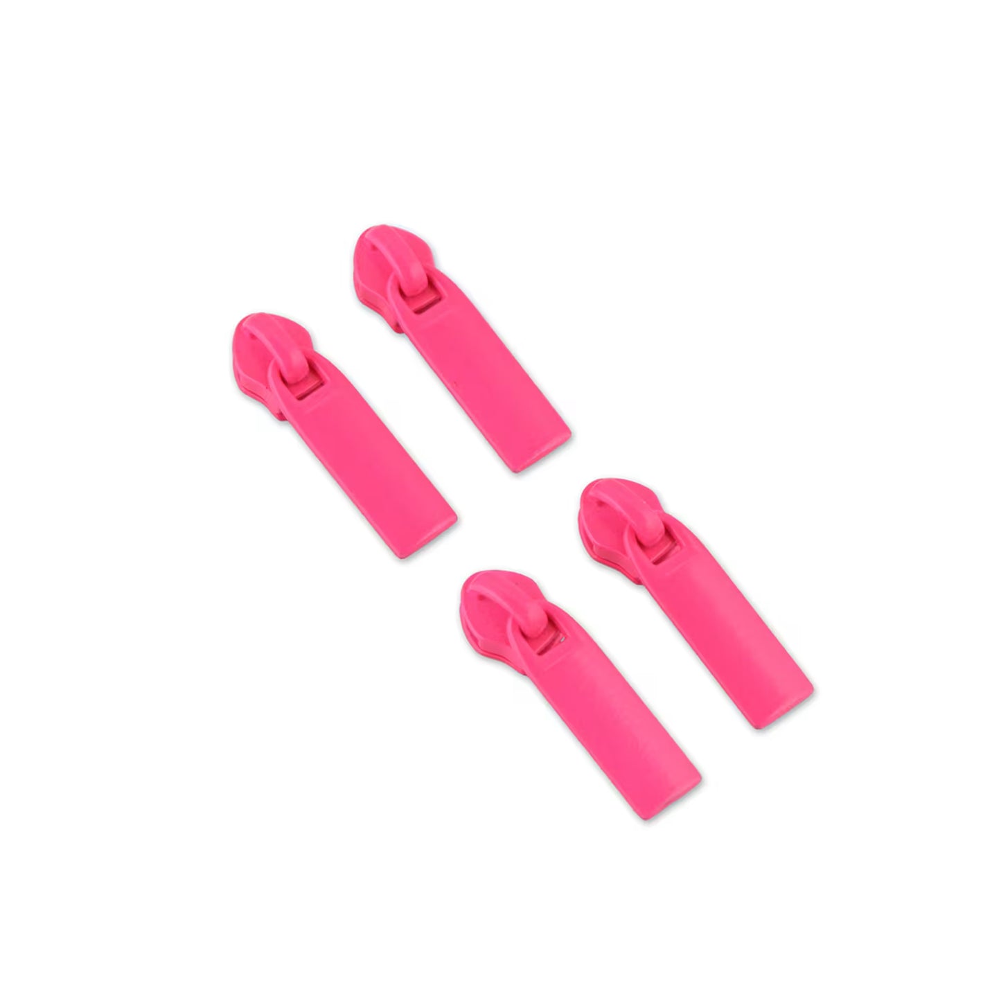 Tula Pink Neon Pink #5 Rectangle Zipper Pulls x 4 by Sallie Tomato notions product photo SKU STS183NP