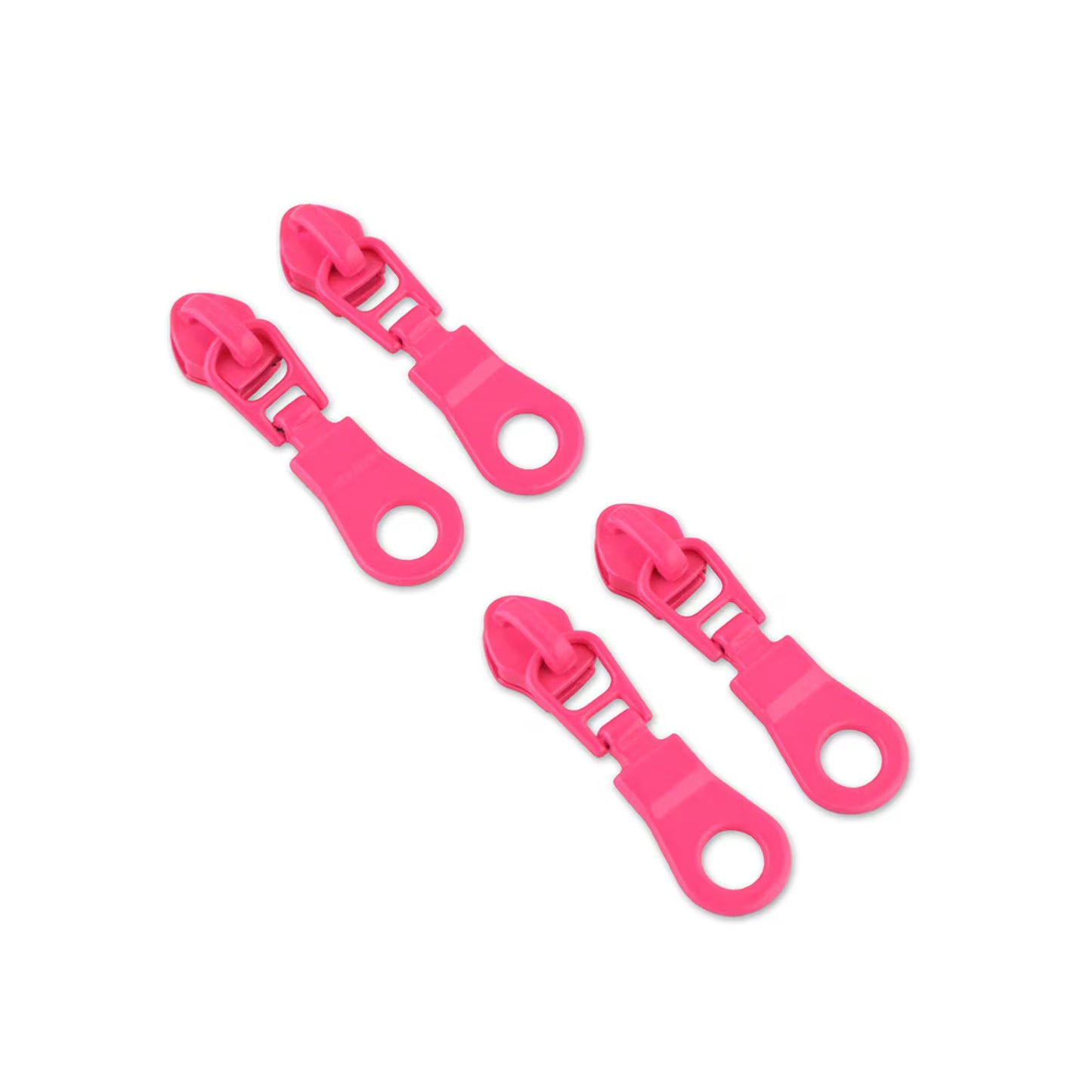 Tula Pink Neon Pink #5 Donut Zipper Pulls x 4 by Sallie Tomato notions product photo SKU STS188NP