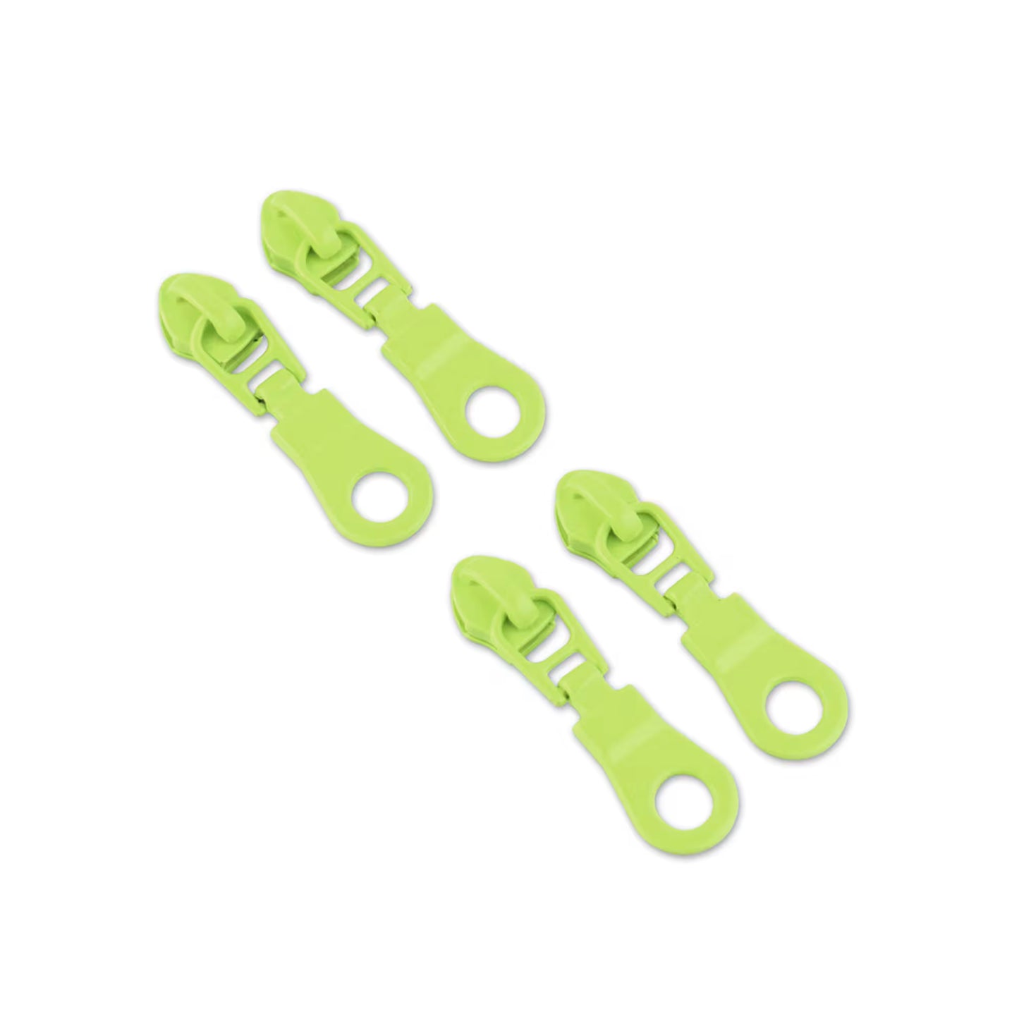 Tula Pink Neon Yellow #5 Donut Zipper Pulls x 4 by Sallie Tomato notions product photo SKU STS188NY