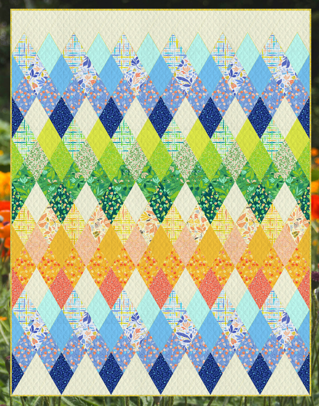 Kaleidoscope Quilt Kit - Summersault Collection by Tamara Kate - Fabric Only