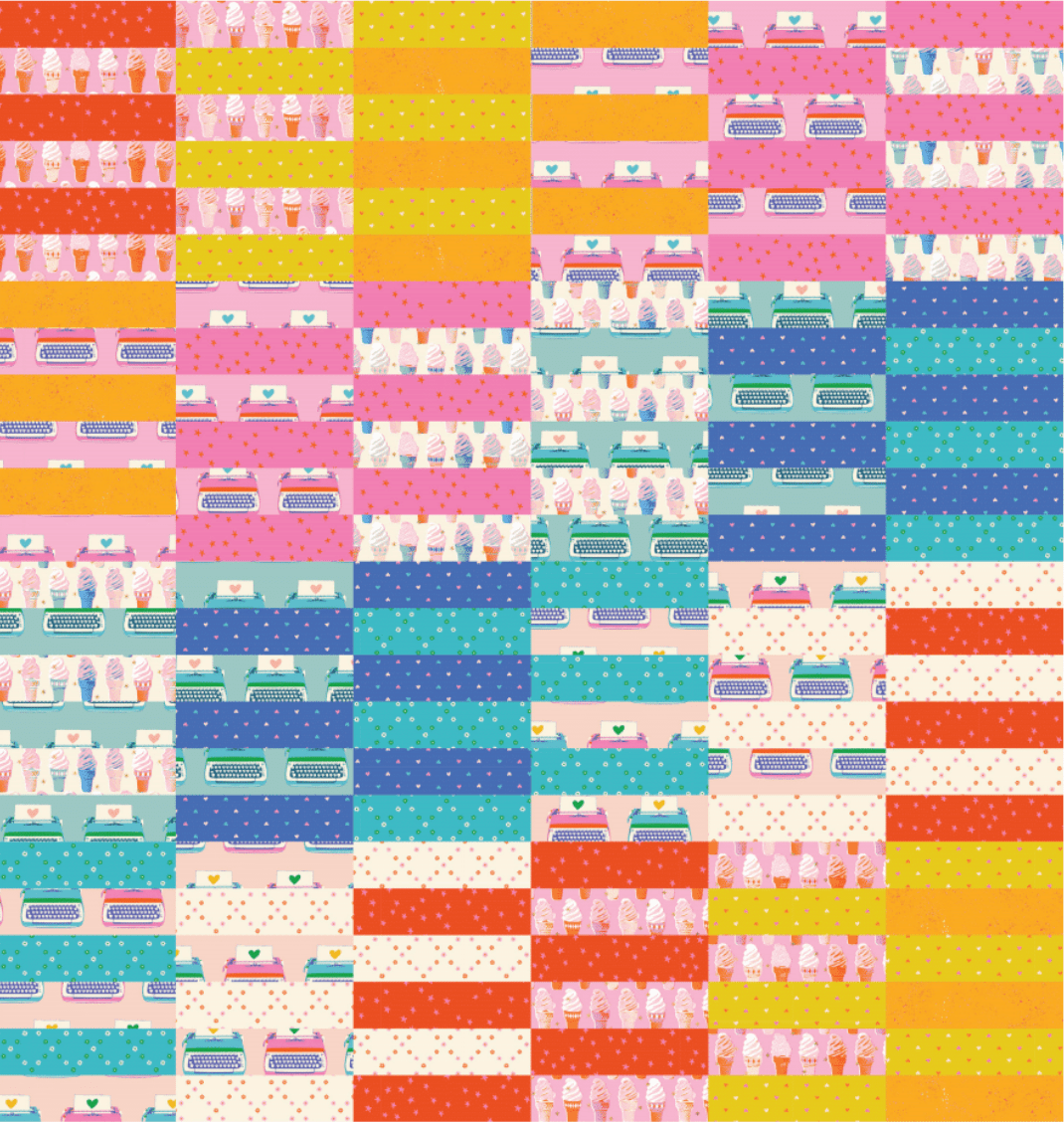 PREORDER - Just 12 Fat Quarters Quilt Kit featuring Best Day Ever Fabrics (Ruby Star Society). Pattern by Tara Lee Quilter - Fabric Only