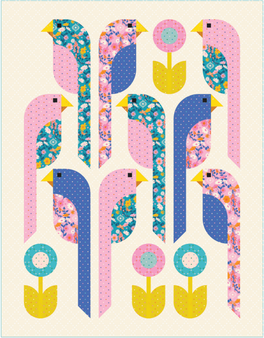 PREORDER - Apparrotly It's a Party Quilt Kit featuring Best Day Ever Fabrics (Ruby Star Society). Pattern by Love Sew Modern - Fabric Only