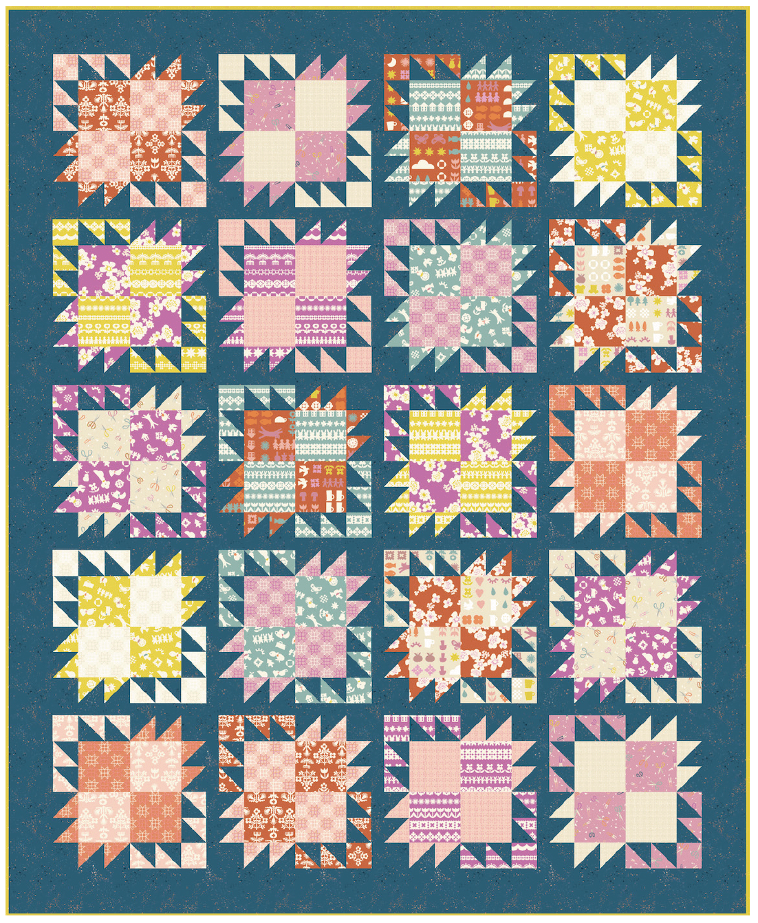 Sunsparks Quilt Kit - KIT.SUNSPARKS.PC2 - Quilt Kit Fabric Only (Preorder)