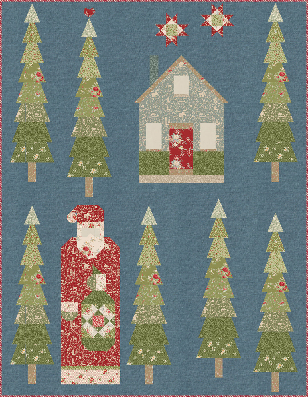 Silent Night Quilt Kit {Prussian} - Tilda's Merry Little Christmas - Fabric Only (Preorder)
