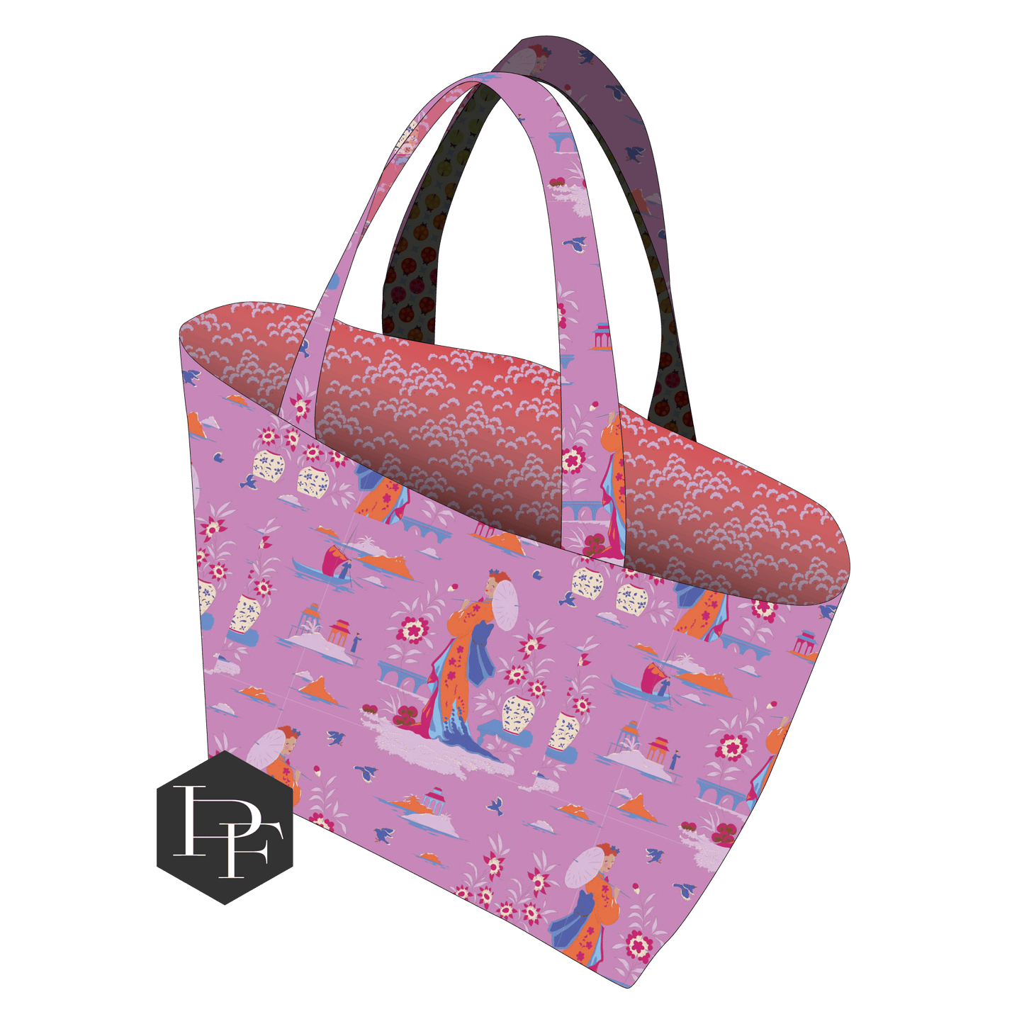 Slicker Tote Sew Along - Slicker Kit in Bloomsville Pink - Tote Kit - LGD131-BLOOMPINK